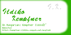ildiko kempfner business card